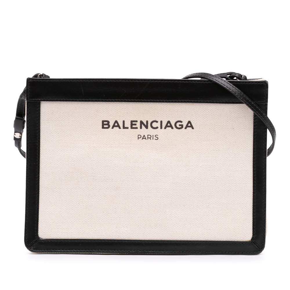 Pre-Loved Balenciaga Canvas Navy Pochette Crossbody